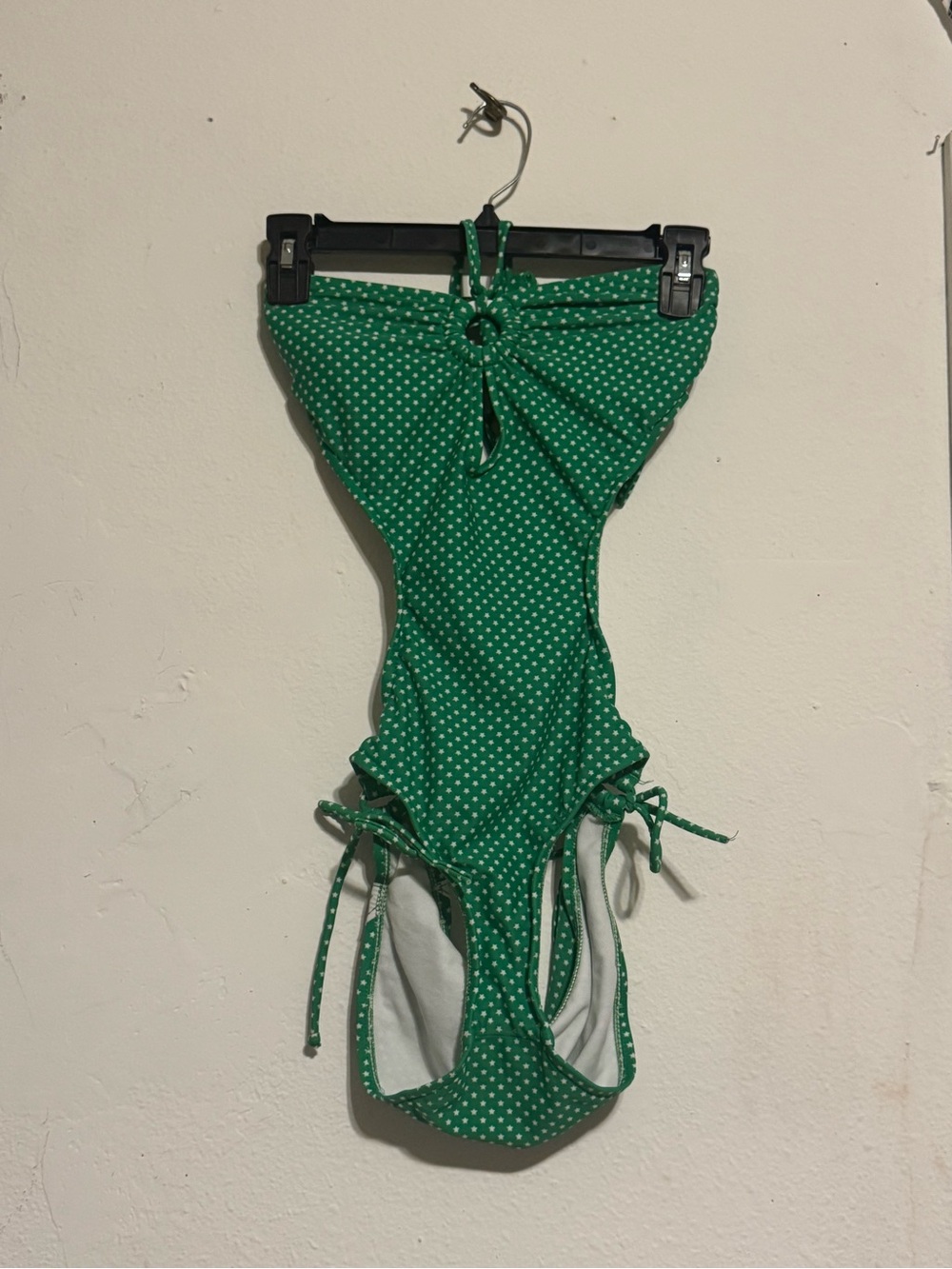 Arizona Green Polka Dot Women’s Bathing Suit Size M